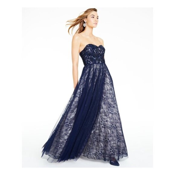 TLC Empire Waist Strapless Formal Dress NWT - Picture 2 of 9